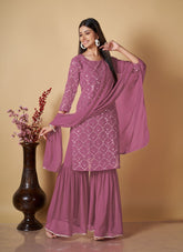 Beautiful Sequence Design Sharara in Pink